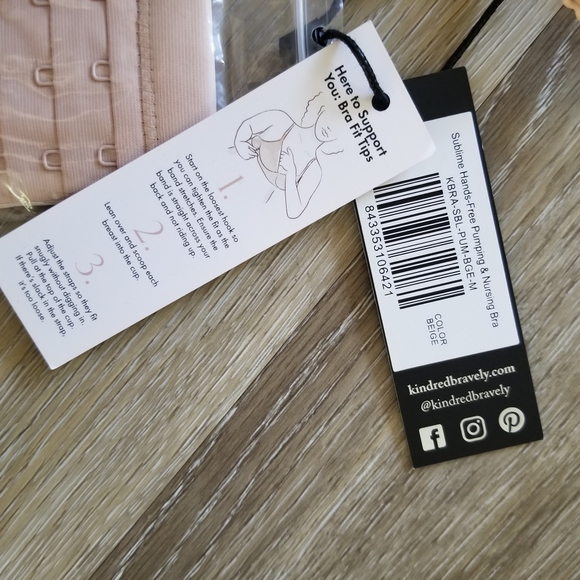 NWT Kindred Bravely Nude Sublime Hands Free Pumping Nursing Bra Size Medium - Picture 3 of 6